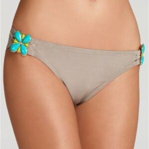 Trina Turk Rex Ray turquoise taupe bikini bottoms
